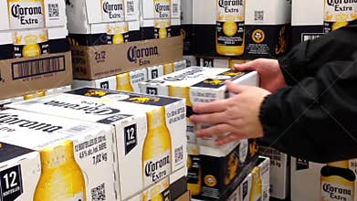 Shoppers inside BC liquor store
