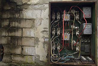 Old electrical panel