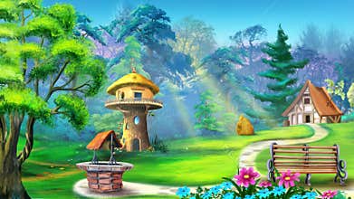 Magic house in the forest