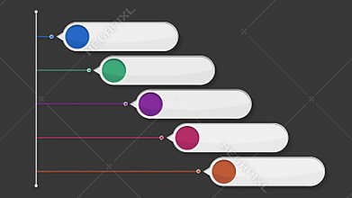 Five round square intro title box chart,powerpoint presentation template.(included alpha)