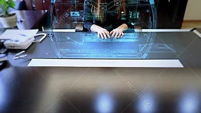Touch screen hologram