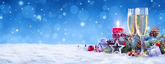 Champagne For Christmas Celebration