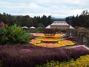 Gardens of Biltmore Estate at dusk