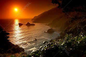 Sunset on the beach