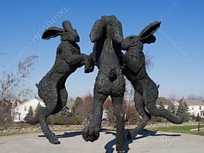 The Dancing Hares at Ballantrae Up Close