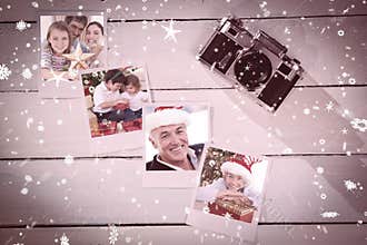 Composite image of family christmas portrait