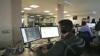 Programmer in work