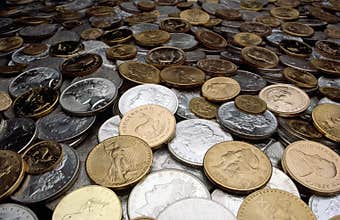 Silver and Gold Coins