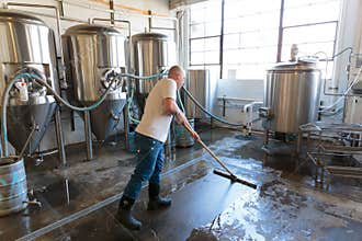 Commercial Craft Beer Making at Brewery