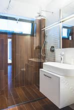 Modern house interior bathroom