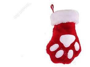 Christmas paw stocking