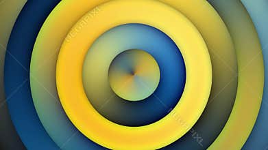 Looping Background Animation Blue Yellow Concentric Circles