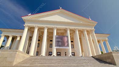 Winter Zimny Theater timelapse hyperlapse in Sochi