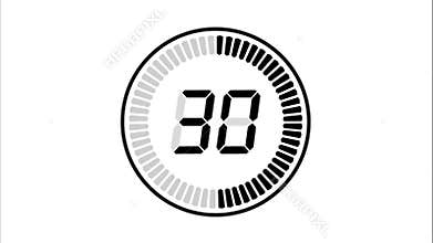 Digital electronic stopwatch on the dial