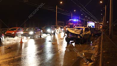 Consequence of a serious car accident with victims