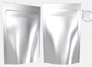 Blank foil resealable standing plastic bag