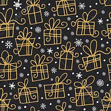 Winter holidays seamless pattern