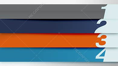 Four chapter number bar front intro page for presentation, powerpoint template