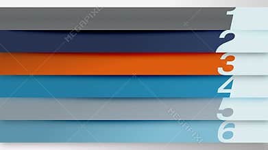 Six chapter number bar front intro page for presentation, powerpoint template