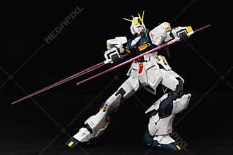 A robot with two beam sabers