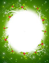 Christmas Holly Wreath Frame