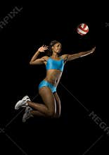 Female volleyball spike