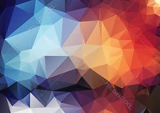 Colorful pattern of angular geometric shapes