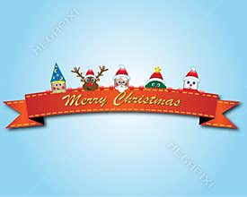 Christmas poster background with all christmas celebrities