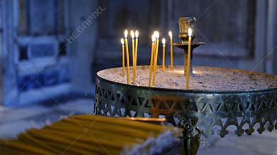 Candles in church