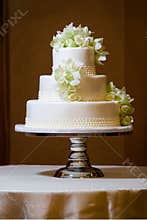 Wedding Cake with Orchids
