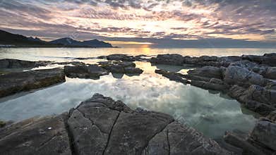 Timeless of fjord on Lofoten islands