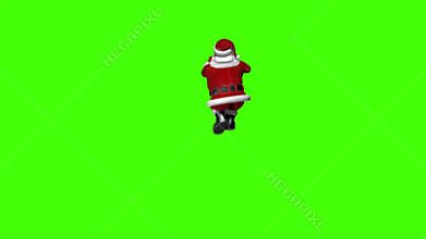 Santa Claus climbing on a ladder, Chroma Key, seamless loop