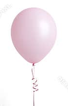 Pink Balloon on White