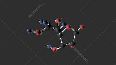 Vitamin C molecular structure.