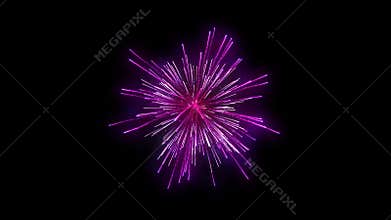 Fireworks holiday background, against black