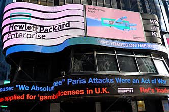 New York City: ABC-TV Electronic Crawl News