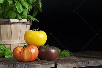 Heirloom Tomatoes and Basil