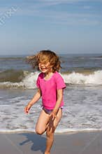 Little girl at the beach