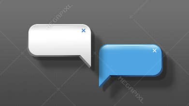 Speech bubbles animation motion graphic for presentation templete. style 5