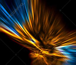 Abstract Gold and Blue