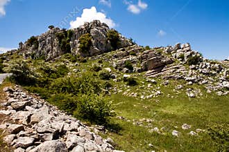 View of reserve El Torcal in Andalucia