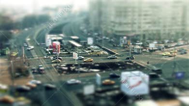 Bucharest traffic, tilt shift