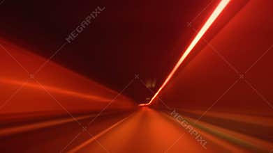 Driving through tunnel blur and glow