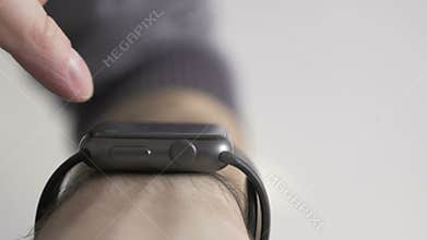 Man's Hand With Smart Watch