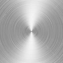Brushed metal: steel or aluminum circular texture background
