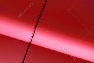 Red sedan bodywork