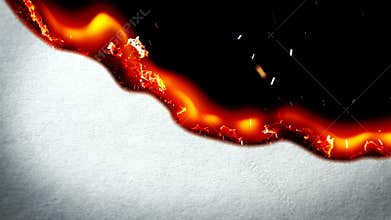 Burning white paper.