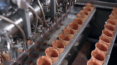 Ice cream automatic production line.