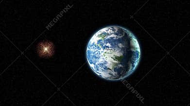 Star burst near the earth