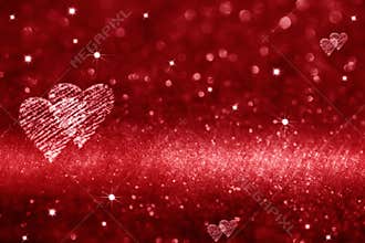 Red heart space for love